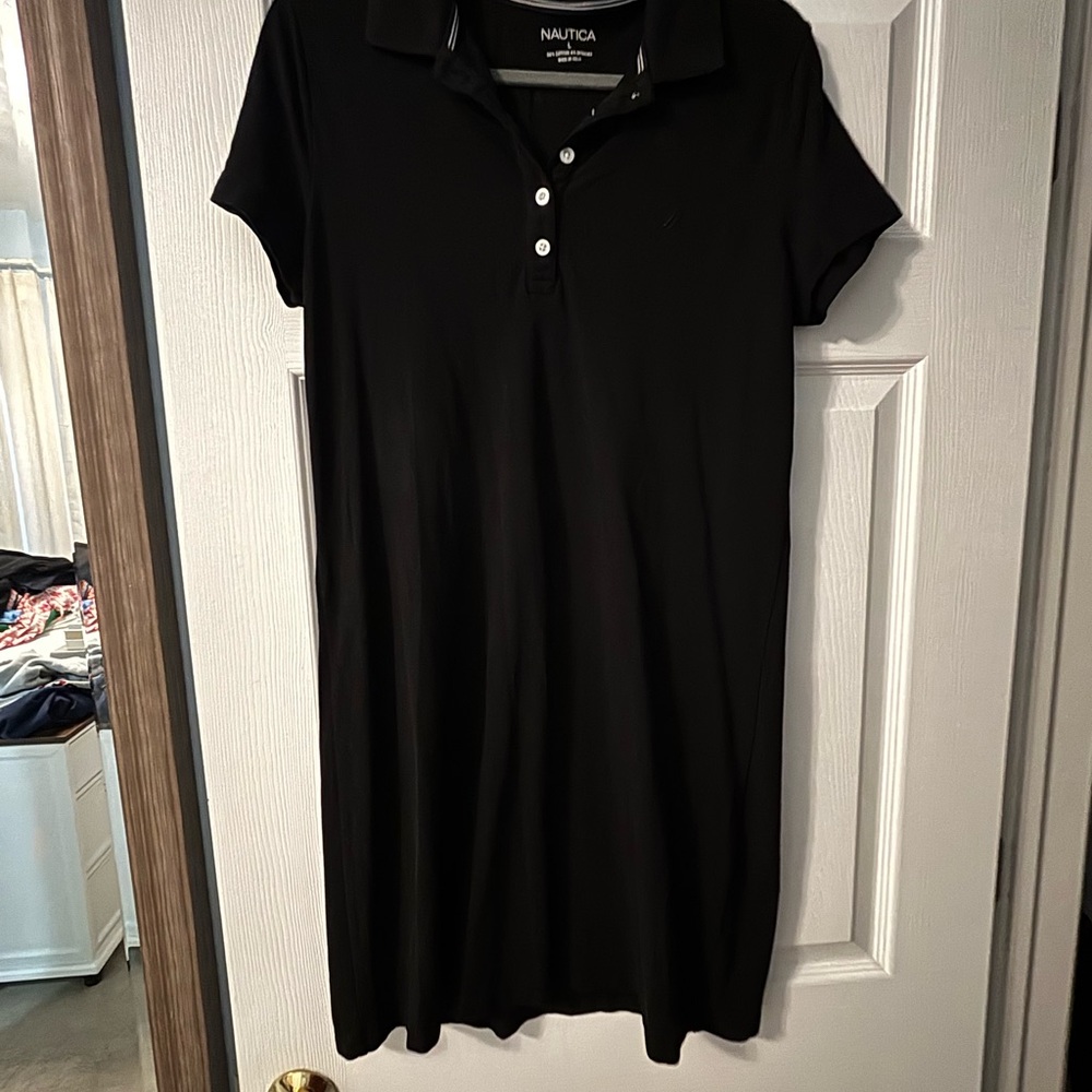 Nautica Black Short Sleeve Dress